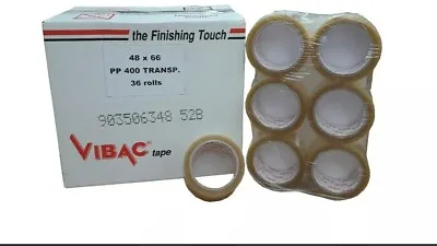 £59.99 • Buy 36x Vibac Solvent Clear Tape 66m X 48mm, 400 Free P&p