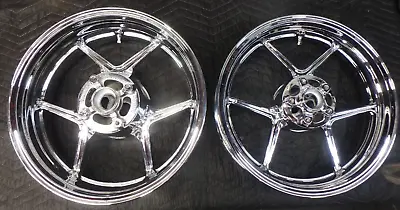 Kawasaki Zx6r 05-24 Chrome Plated Factory Wheel Set - Outright Sale • $1499.99