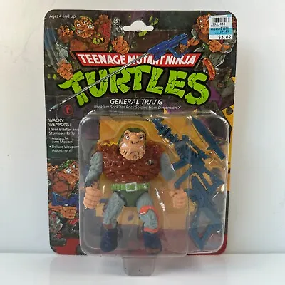 1989 Vintage Teenage Mutant Ninja Turtles GENERAL TRAAG Action Figure MOC TMNT • $181