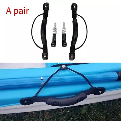 Black Kayak Carry Handle W/ Set Mounting Pull Handle Hardware Kayak Accessories • £8.82