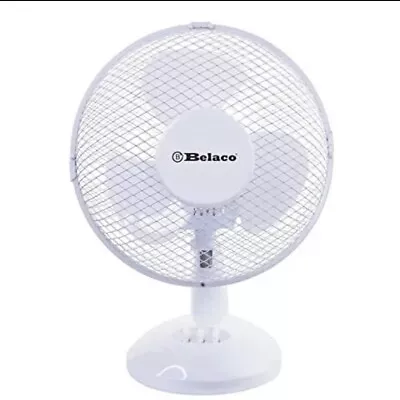 Belaco 9inch Table Fan Desk Fan With 2 Speed Oscillating Cooling Fan Stand Fa... • £16.49