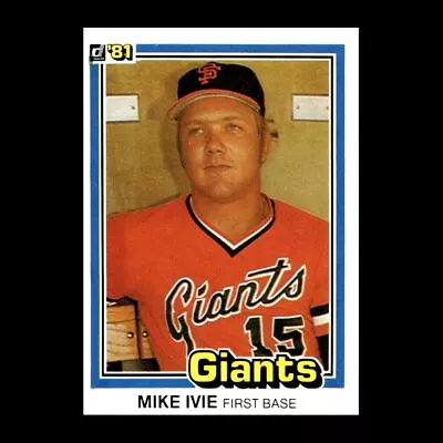 Mike Ivie 1981 Donruss San Francisco Giants #312 NM+ Vintage! • $1.79