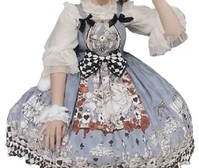 New Japanese Gothic Lolita EGL Dress JSK Harajuku Mourning Alice Size Med • $59