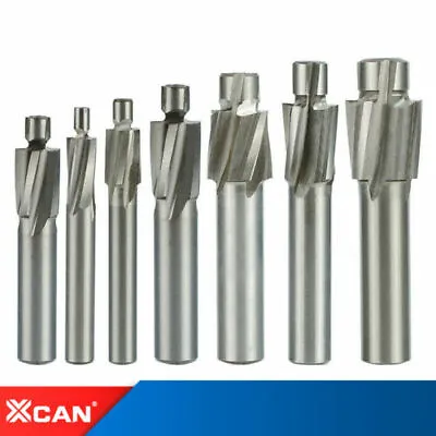 4 Flute Pilot Slotting Tool For Milling 1/5/7PCS M3-M16 HSS Counterbore End Mill • $16.20