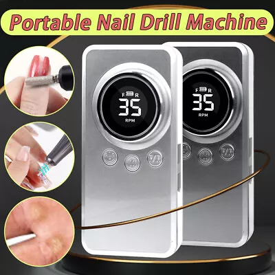 Manicure Pedicure Portable Nail Dril Fits 35000RPM Machine E File Rechargeable • $45.99