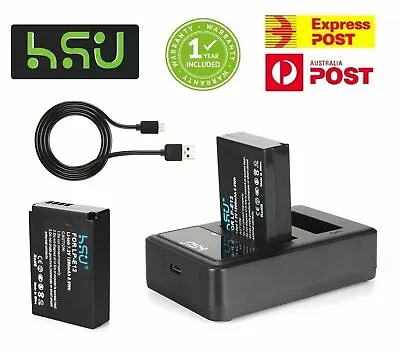 HSU 2 X Battery For Canon LP-E12 Canon EOS M M10 M50 And Dual Charger • $52.95