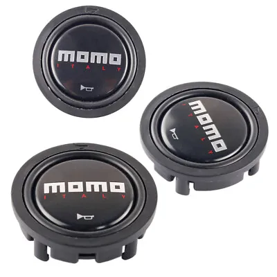 3pcs JDM Black Momo Car Sports Steering Wheel Horn Button Switch Push Cover • $66