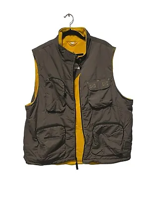 CanyonRiverBlues Men 2XL Vest Green Called The Shuttle Vest 4 Zip Close Pockets • $53