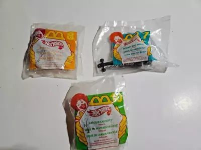 Lot Of 3 McDonald's Happy Meal Toys Hot Wheels. • $9.99