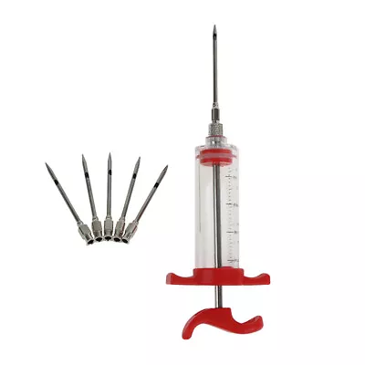 BBQ Meat Syringe Marinade Injector With Needles Turkey Syringe Sauce InjectY*eh • £3.83