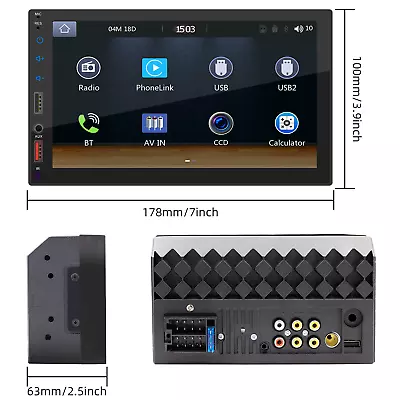 7 Inch Double 2Din Car Stereo Radio 12 GPS Wifi Touch Screen MP5 Player • $33.99