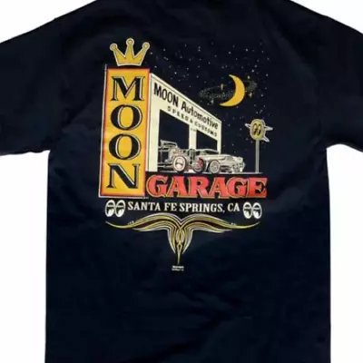 MOON GARAGE T-Shirt Mens 2XL Mooneyes HOT ROD Custom Drag Racing NHRA SCTA Tee • $36.98