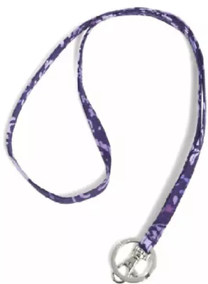 Vera Bradley Lanyard Paisley Amethyst Key Ring  Purple Print • $10.95