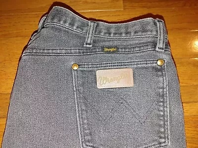 * Vtg Mens Wrangler 42x30 Tag 44x32 Cowboy Cut Faded Black Jeans 947wbk Usa Made • $7.95