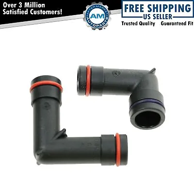 Dorman Heater Hose Elbow Connectors Upper Lower Pair For GM Chevy Buick 3.8L V6 • $14.09