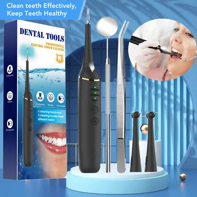 $8.95 • Buy Ultrasonic Electric Tooth Cleaner Dental Scaler Teeth Tartar Calculus Remover