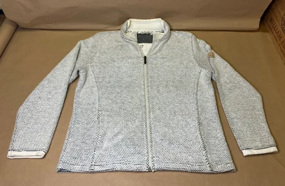 £9.99 • Buy Weird Fish Full Zip Cotton Top Size Large L Grey/white Flower Unisex VGC