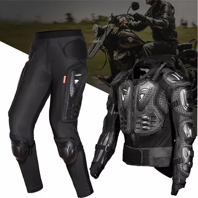 Motorcycle Full Body Armor Jacket Trousers Motocross Racing Men Protective Gear • $42.53