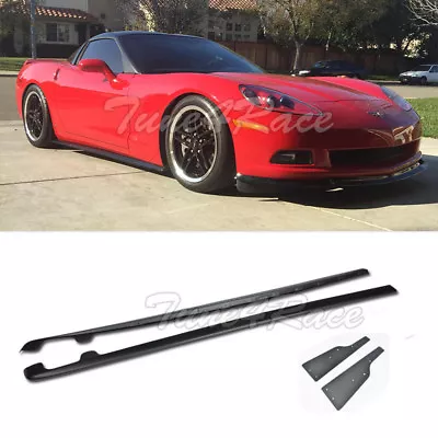 For 05-13 Corvette C6 Base Only ABS Plastic Side Skirts Rocker Panels ZR1 Style • $149.99