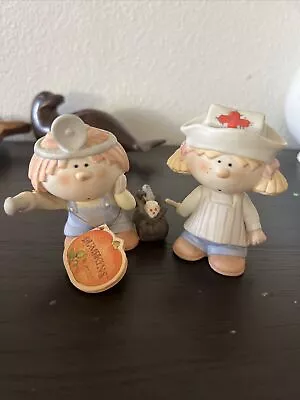 Vintage Bumpkins By Fabrizio Nurse And Doctor  Ceramic Figurines  3.25” • $12.95