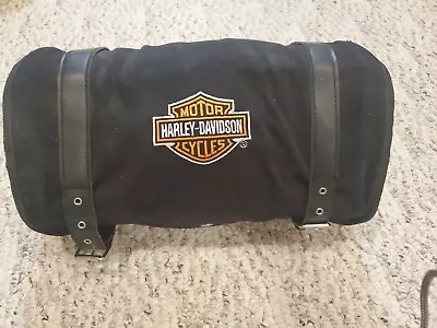 HARLEY-DAVIDSON MOTORCYCLES Black Canvas 8 Pouch Storage Utility Roll Up Bag  • $44.96