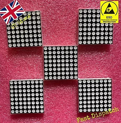 £6.50 • Buy 5Pcs  Deal 1588BG Green LED Dot Matrix Display 38mm X 38mm New Stock In UK