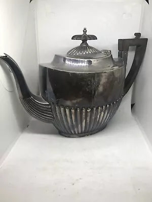 Walker&hall Circa 1880. Gadrooned Body Silver Plate Teapot. • £20