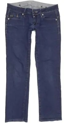 G-Star Midge Women Blue Straight Slim Stretch Jeans W30 L28 (94749) • £15.99