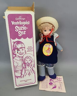 Vintage Goldberger Suzie Sez 19  Ventriloquist Doll NMIB Box 1970s • $39.99