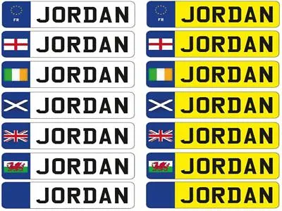 £2.25 • Buy 2 X KIDS PERSONALISED NUMBER PLATES CHILDREN RIDE ON CAR SELF ADHESIVE STICKERS