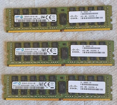 Samsung 32GB M393A4K40BB0-CPB DDR4-2133 RDIMM PC4-17000P-R Dual Rank X3 • $99