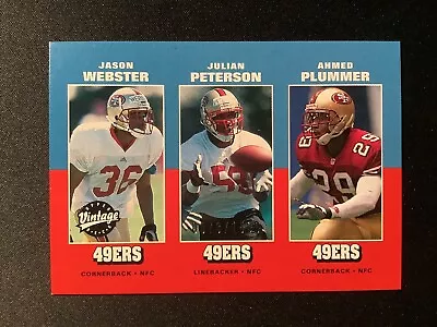 2001 Upper Deck Vintage NFL Rookies SP #/1500 49ers Webster Plummer Peterson • $2.79