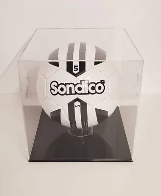 Football Display Case Presentation Box Cube With Black Base Acrylic Perspex • $86.39
