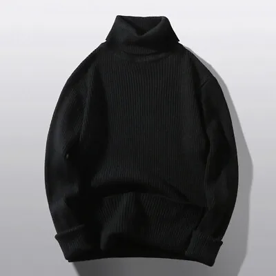 Men Turtle Neck Knitted Sweater Winter Warm Knitwear Jumper Pullover Tops ！ • $18.86