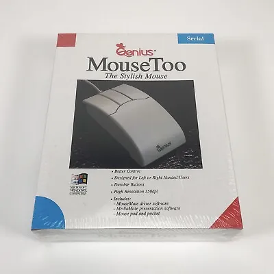 £109.99 • Buy Vintage Genius MouseToo PC Computer Microsoft Serial Mouse - NEW & SEALED