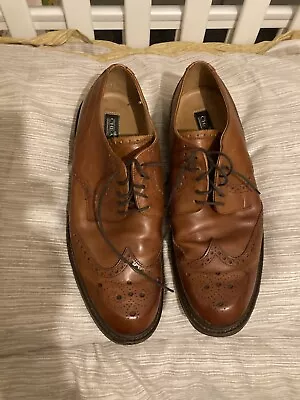 Cheaney Mens Leather Brogue Shoes Size 9.5 • £19.95