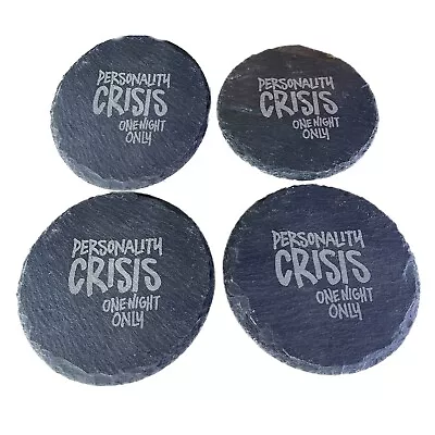 Personality Crisis Showtime 4 Slate Coaster Promo Set David Johansen 3.75” • $34.99
