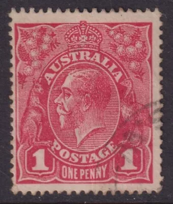 Australia 1914 1920 King George V 1d One Penny Red SG21 Used • $2