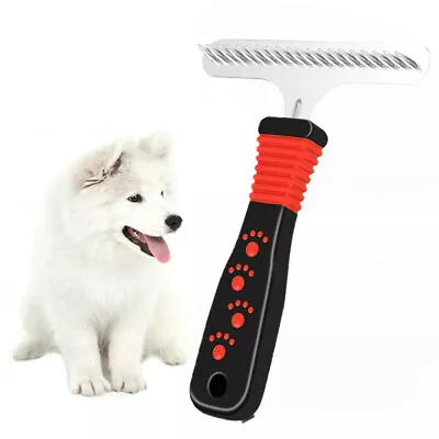 Dog Dematting Comb Brush Pet Deshedding Comb Rake Tool For Large Dog Cat Horse • £4.32