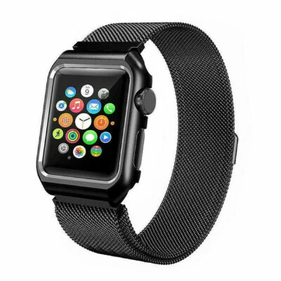$16.99 • Buy Stainless Steel IWatch Band Strap + Case Apple Watch Series 7 6 SE 5  38 41 45MM