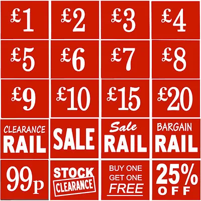 New Promotional Retail Shop Market Stall Rail Display Cards Signs Pos Sale • £2.67