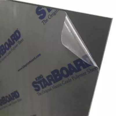Black King Starboard HDPE Polyethylene Plastic Sheet 1/2  X 27  X 48   Textured • $120.84