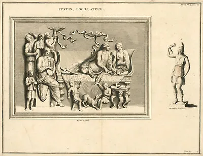£19 • Buy Italian School 18th Century Engraving - Festin, Pocillateur