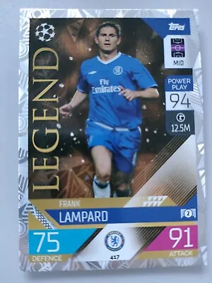 £0.99 • Buy Topps Match Attax 22/23 Legend Frank Lampard Chelsea. 417. Foil/Shiny.