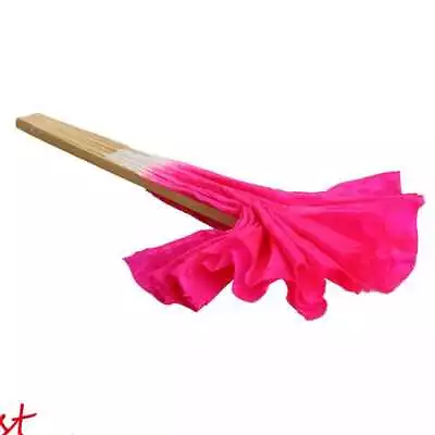 £5.77 • Buy Chinese Folk Art Rose Silk Veil Bamboo Short Dancing Fan For Belly Dance  UK