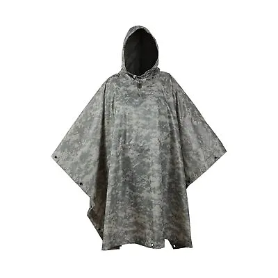 USGI Industries Military Style Poncho Multi Use Rip Stop Camouflage Rain Poncho • $64.62