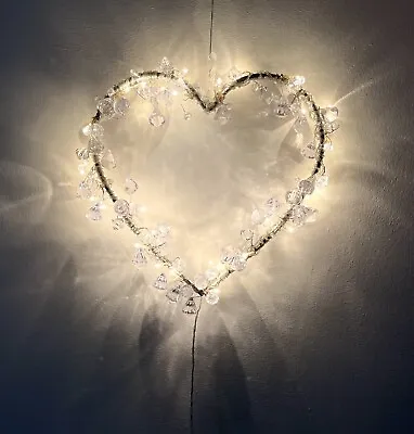 ILVA Denmark CRYSTAL HEART Warm White HANGING LIGHT Mains Plug Power DANISH LAMP • £24.99