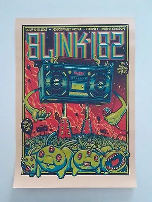 Blink 182 + The All-American Rejects + The Black Out - 2012 UK Concert Poster • $9.99