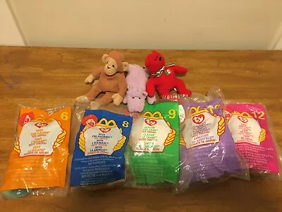 McDonalds Happy Meal Ty Mini Beanie Baby Lot Of 8 Not Complete Misc New & Used • $19.99