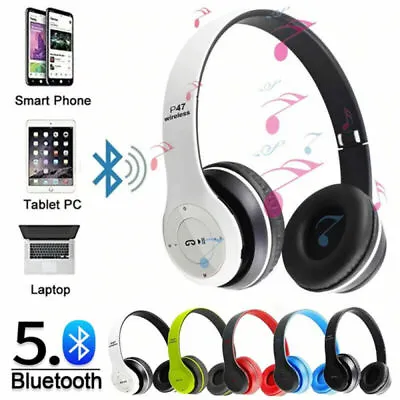 $18.89 • Buy Wireless Headphones Bluetooth Kid Earphone Noise Cancelling Over Ear Stereo Mic